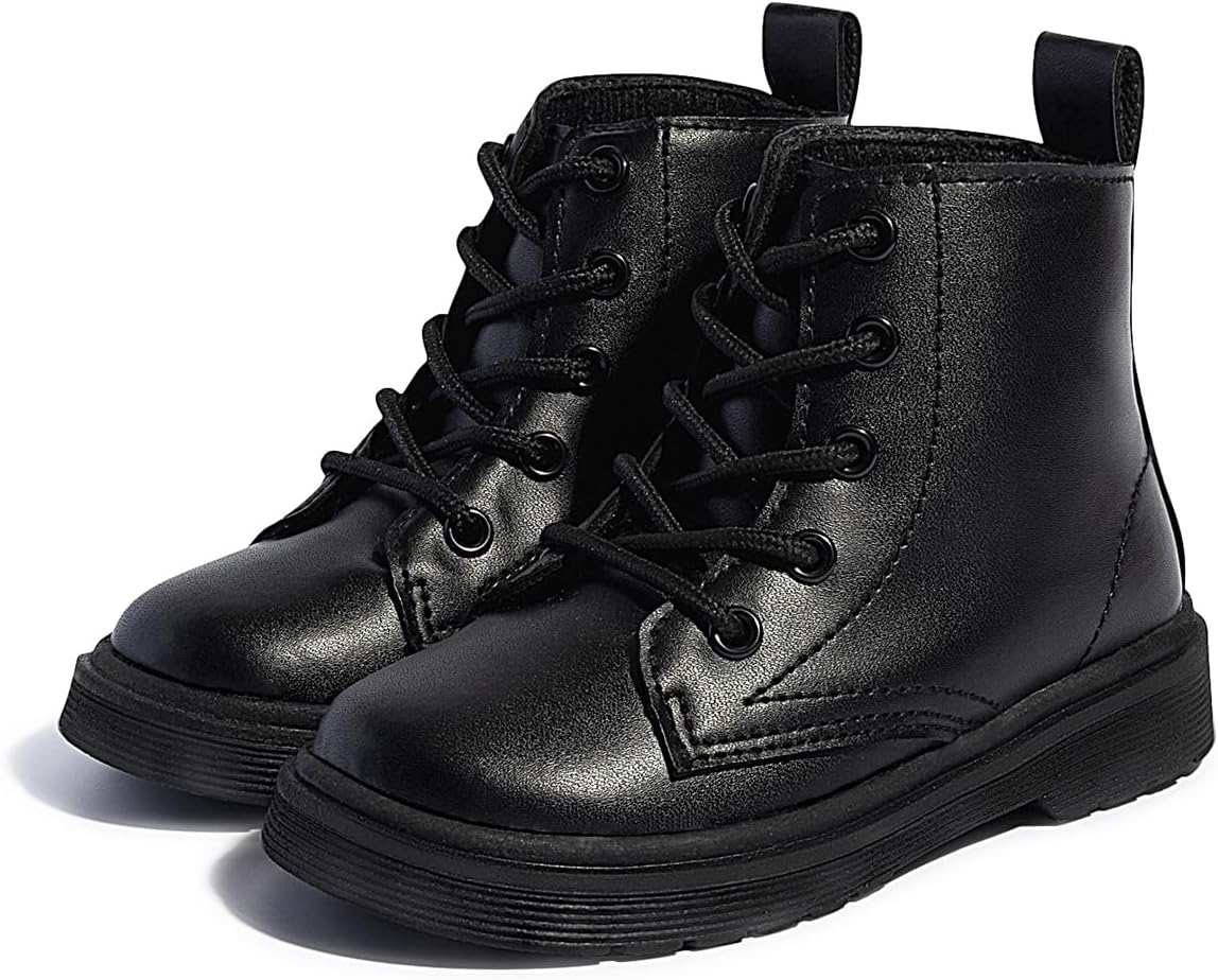 

Ботинки Miamooi для малышей, девочек и мальчиков, водонепроницаемые, для улицы, Челси, осенние сапоги, кожаная обувь, удобная обувь (для малышей/маленьких детей), A01/Schwarz.