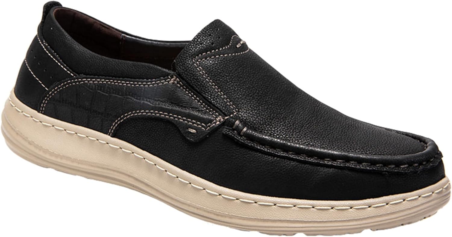 

Мужские слипоны JiuQing, повседневные туфли-лоферы, мягкая подошва, легкие, удобные, для прогулок и деловой носки, черный