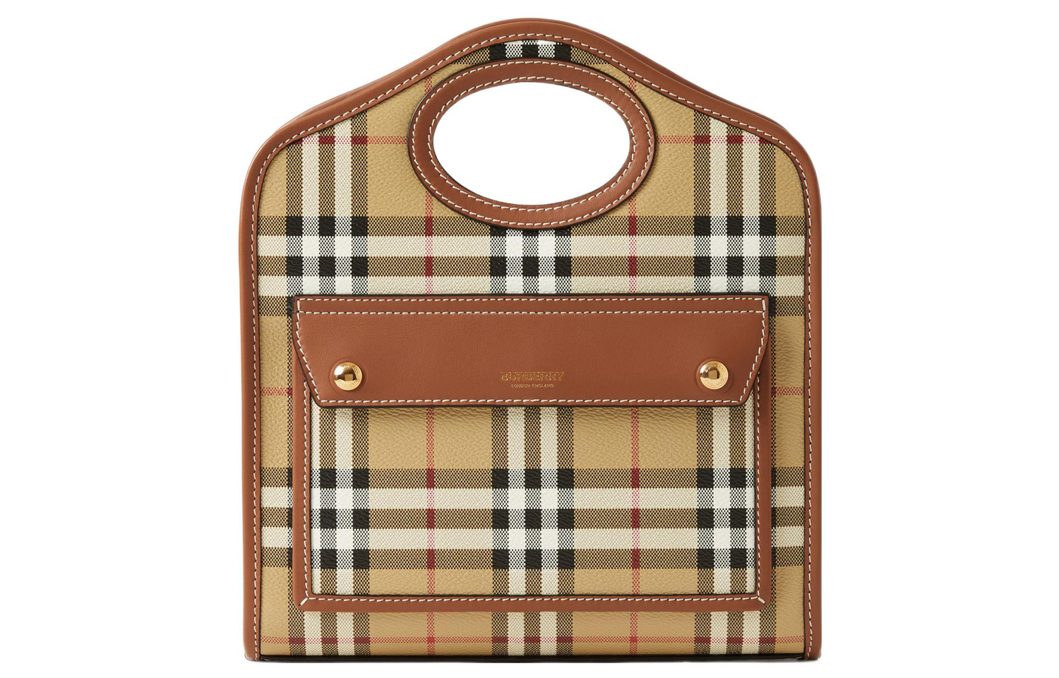 

Burberry Кожаная миниатюрная сумка с карманом