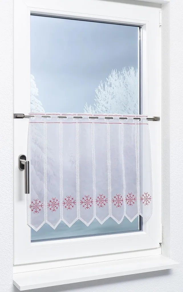 

Шторы Plauener Spitze, красный