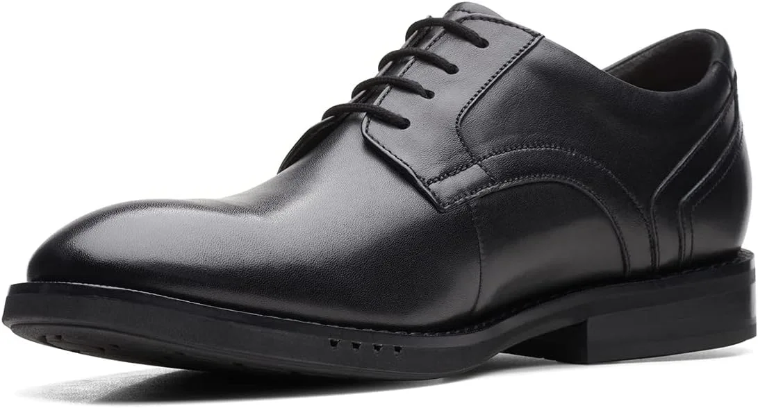 Мужские кожаные оксфорды Clarks Un Hugh Lace, черный — фото 4