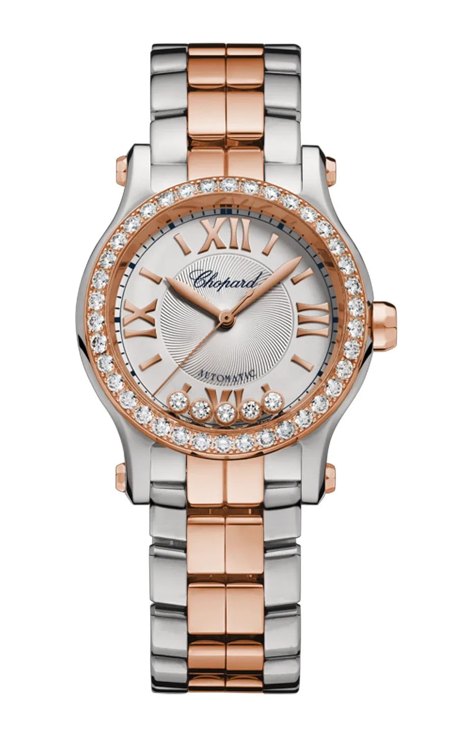 Happy Sport 30 мм, автоматические, этическое розовое золото, сталь - 278573 CHOPARD, серебряный