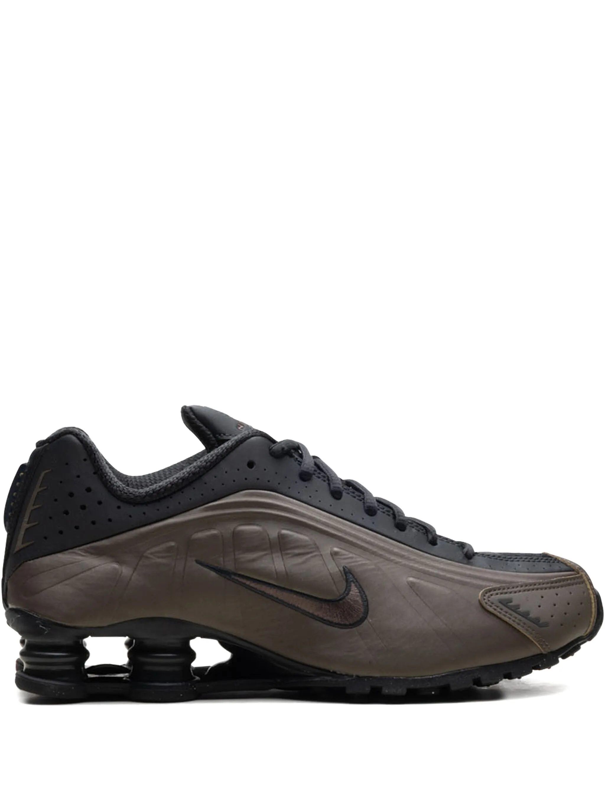 

Кроссовки Shox R4 Ironstone/Off Noir/Off Noir Nike, коричневый