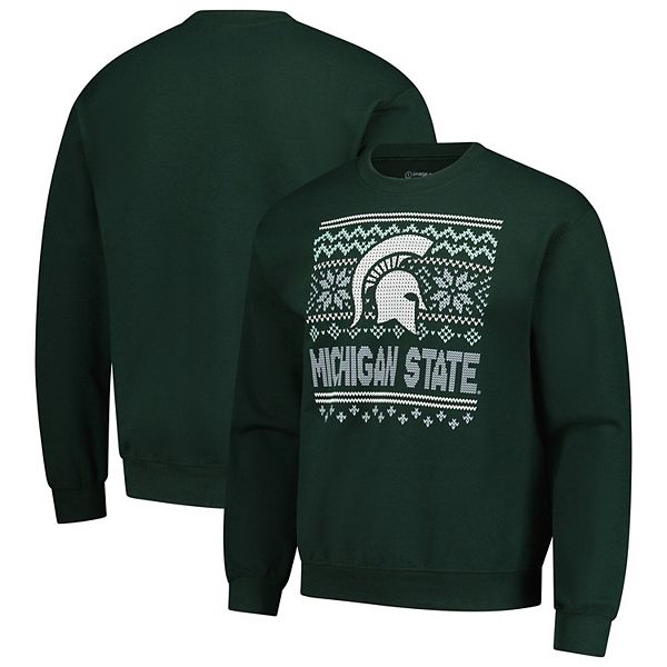

Мужской зеленый свитшот Michigan State Spartans Holiday Fleece Image One