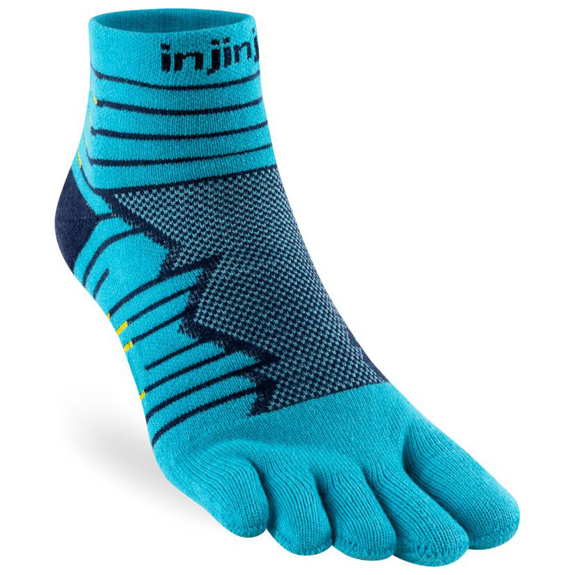 

Носки для бега Injinji Run Technical Mini-Crew, цвет Pacific Blue