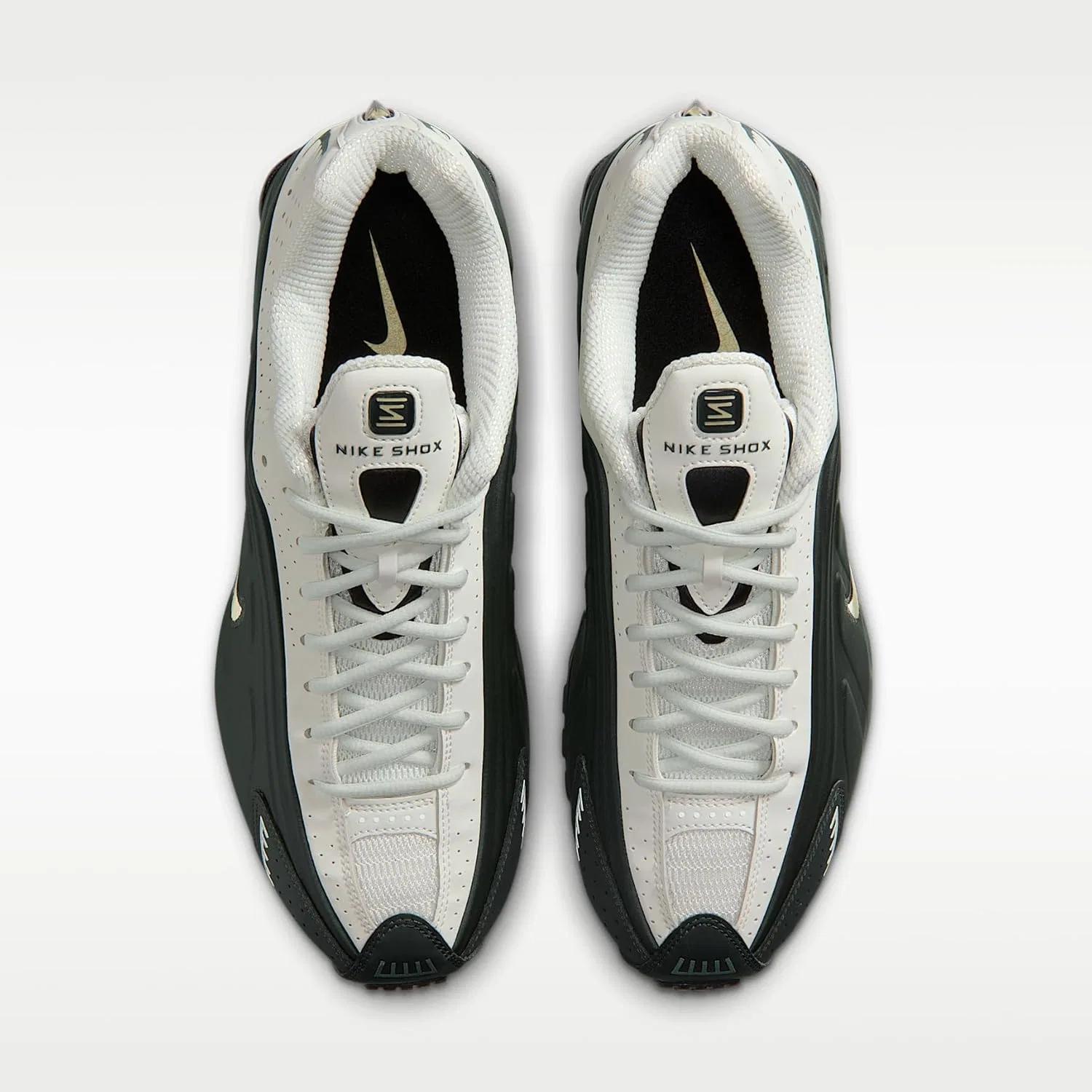 Мужские кроссовки Nike Shox R4, Black Spruce Olive Aura Spruce Aura — фото 4