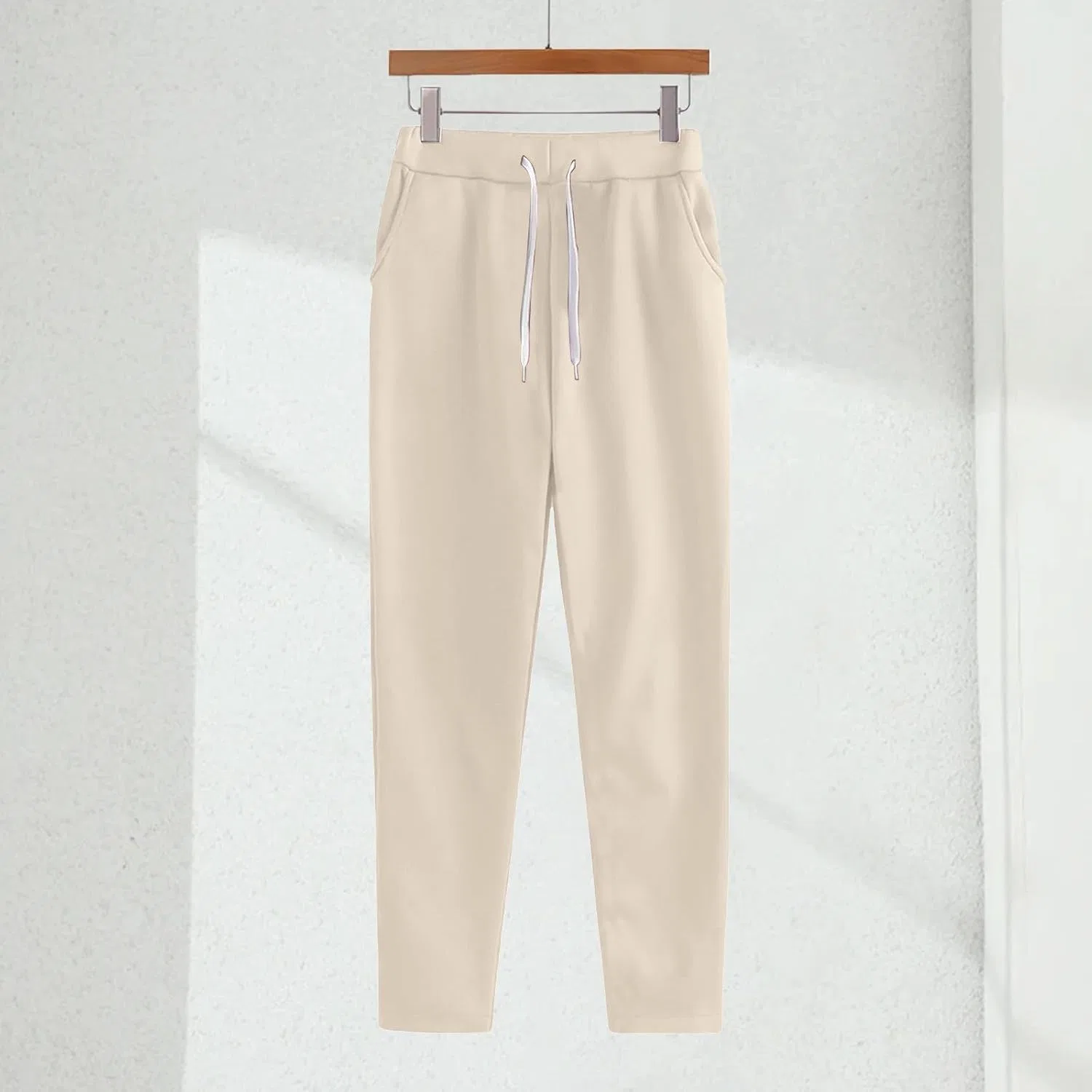 Женский спортивный костюм из 2 предметов, оверсайз, Beige #1 — фото 3