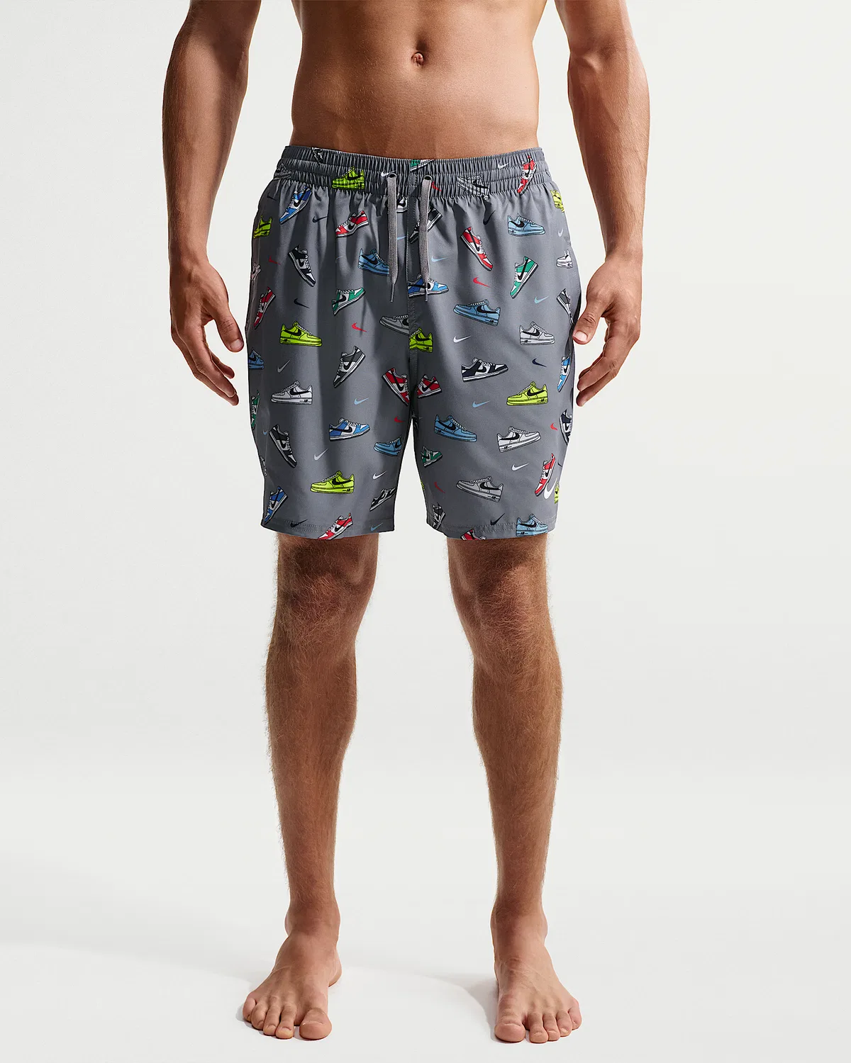 Мужские плавательные шорты Nike Swim Breaker 7" с подкладкой-бриф, Grey — фото 2