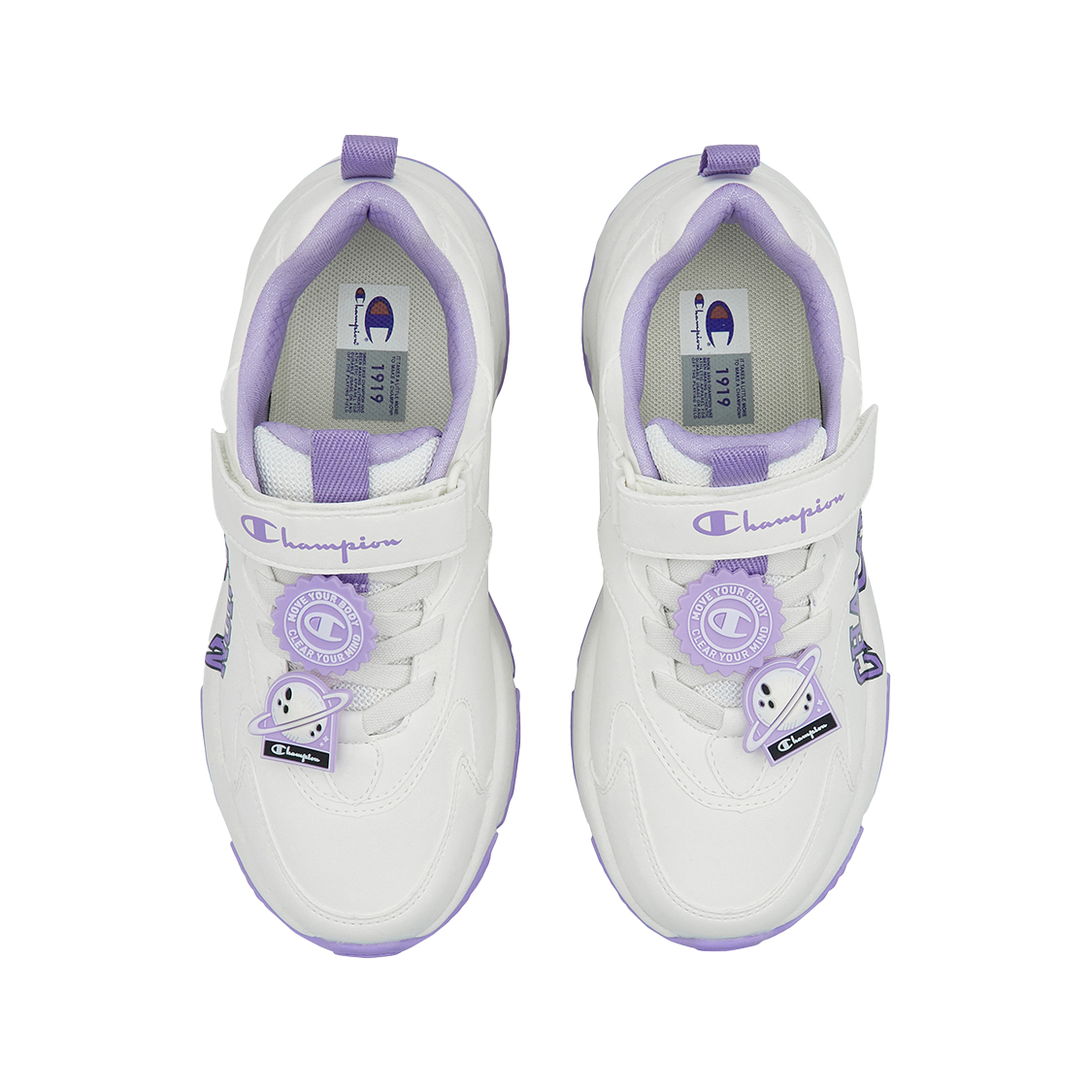 Детская обувь для активного образа жизни White Purple Kids' Champion Kids, бело-фиолетовая — фото 3