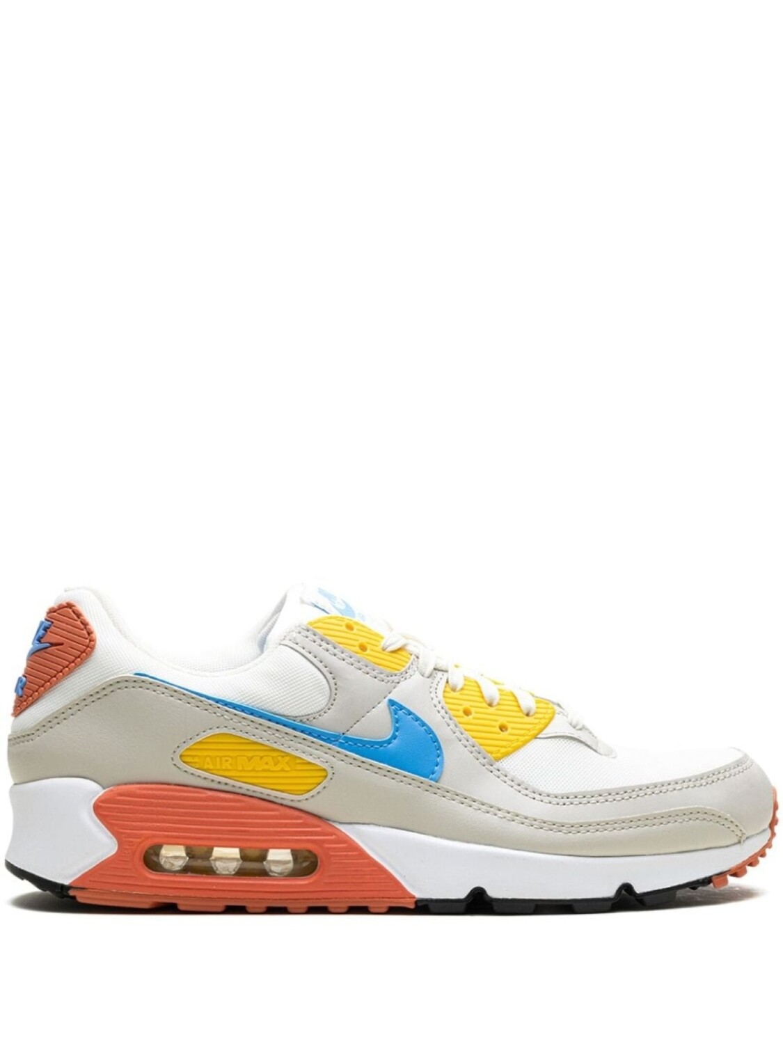 

Кроссовки Air Max 90 «Summit White/Light Bone/Vivid Sulphur/University Blue» Nike, нейтральный цвет