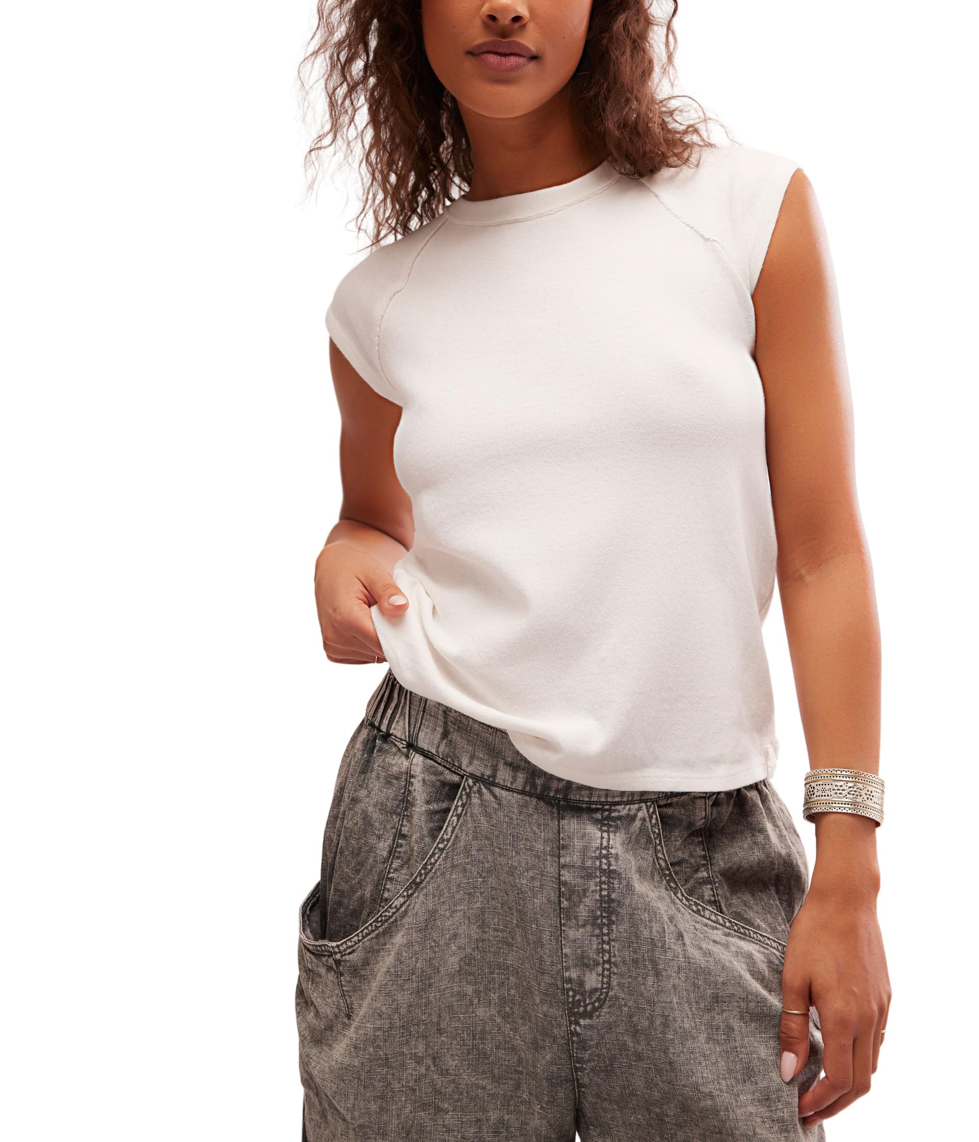 

Футболка Free People Riley Tee, цвет Optic White