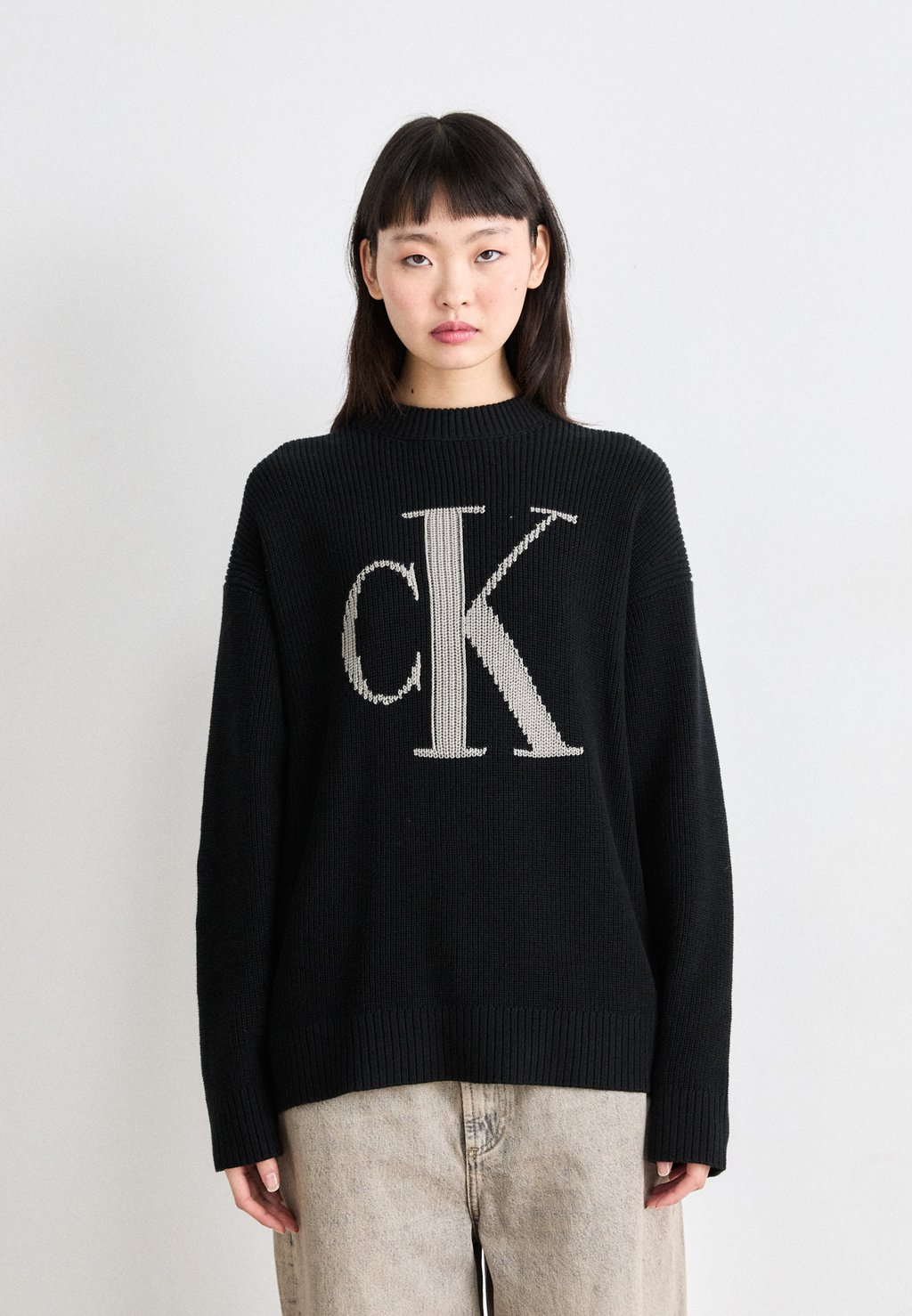 

Свитер INTARSIA HIGH NECK Calvin Klein Jeans, черный