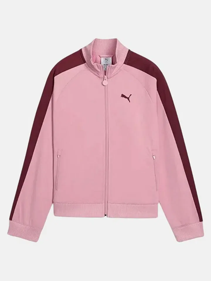 Функциональная куртка с цветоблокингом Puma, розовый/бордовый