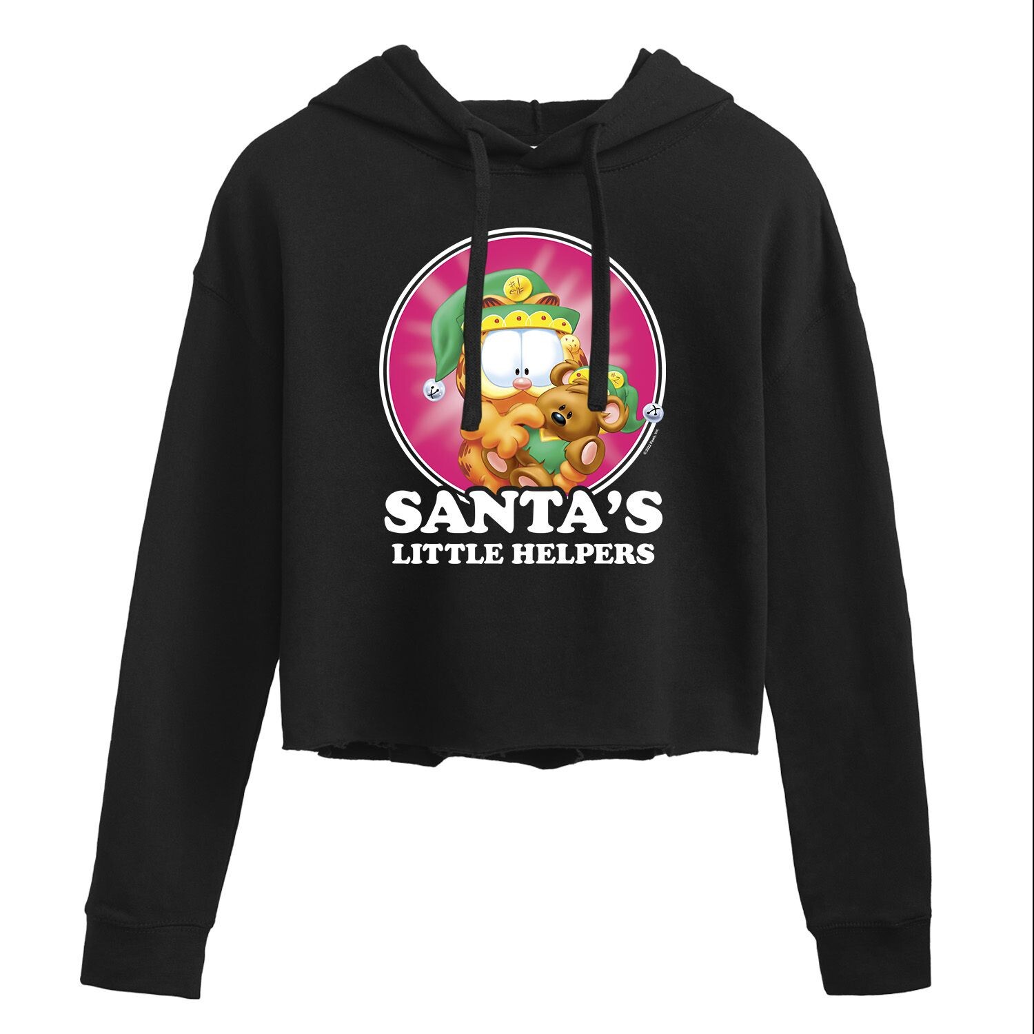 

Худи с рисунком Garfield Santas Helpers Licensed Character, черный