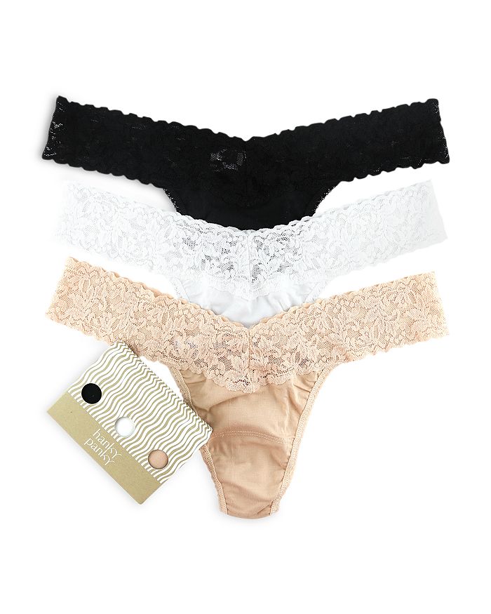 

Стринги SupimaCotton с низкой посадкой, набор из 3 шт Hanky Panky, мультиколор