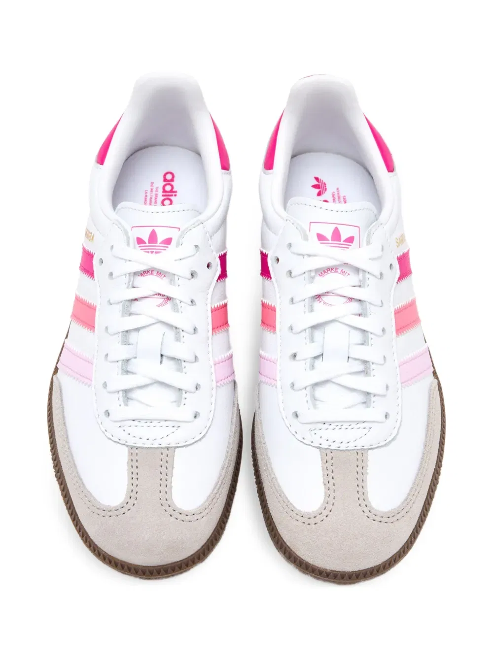 Кожаные кроссовки Samba Adidas Kids, белый — фото 3