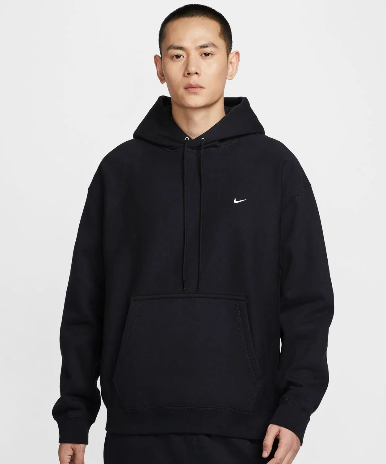 Худи Nike NL Solo Swoosh BB Pullover L/S, чёрный — фото 3