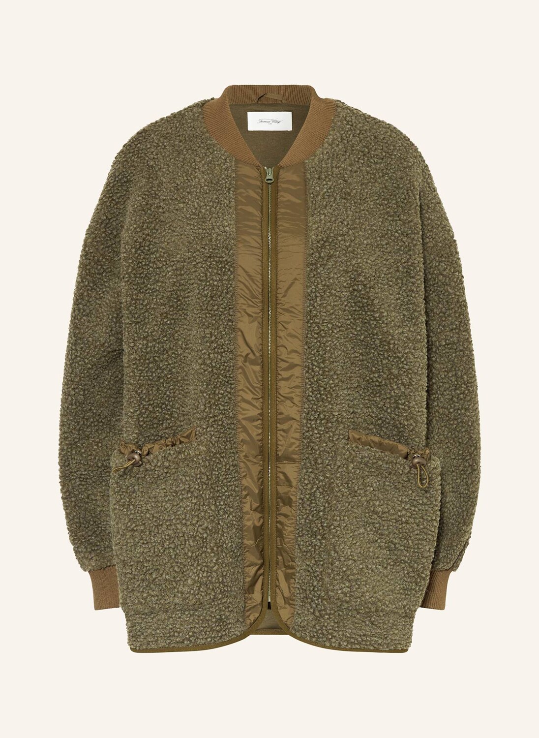 

Меховая куртка тедди American Vintage, хаки