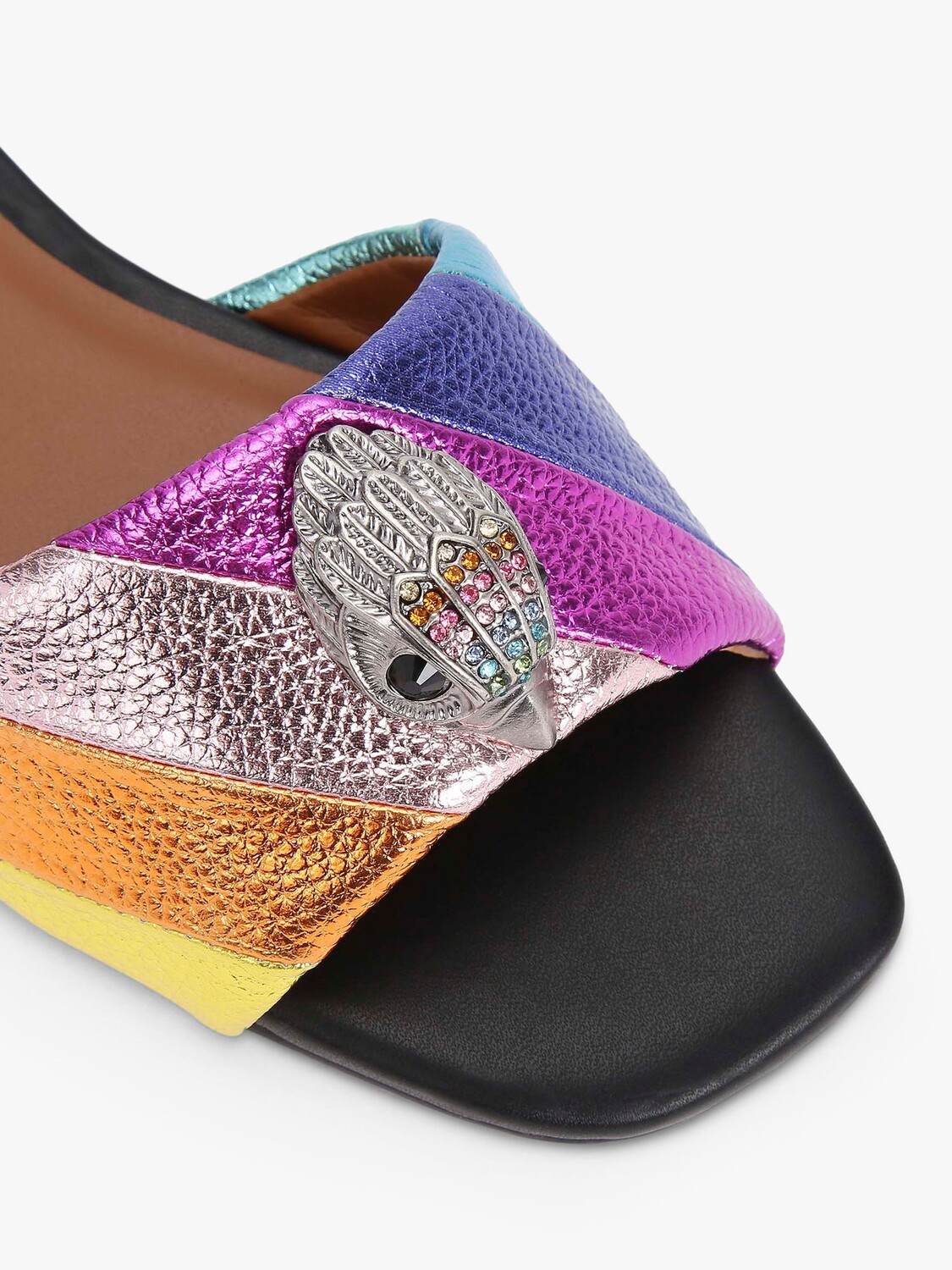 Кожаные сандалии на плоской подошве Kurt Geiger London Kensington, разноцветный — фото 4