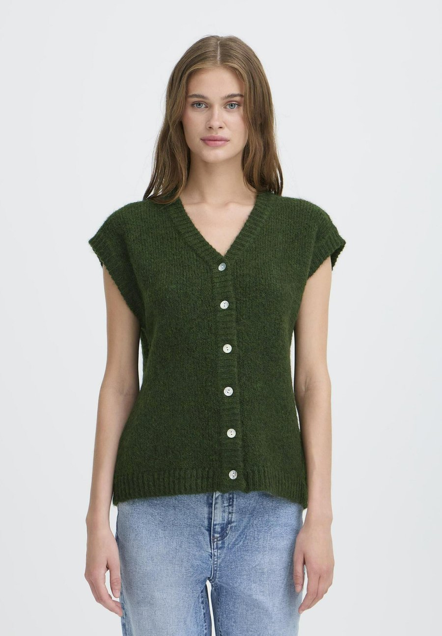 

Кардиган ICHI IHBELA, Rifle Green Melange/Mottled Dark Green