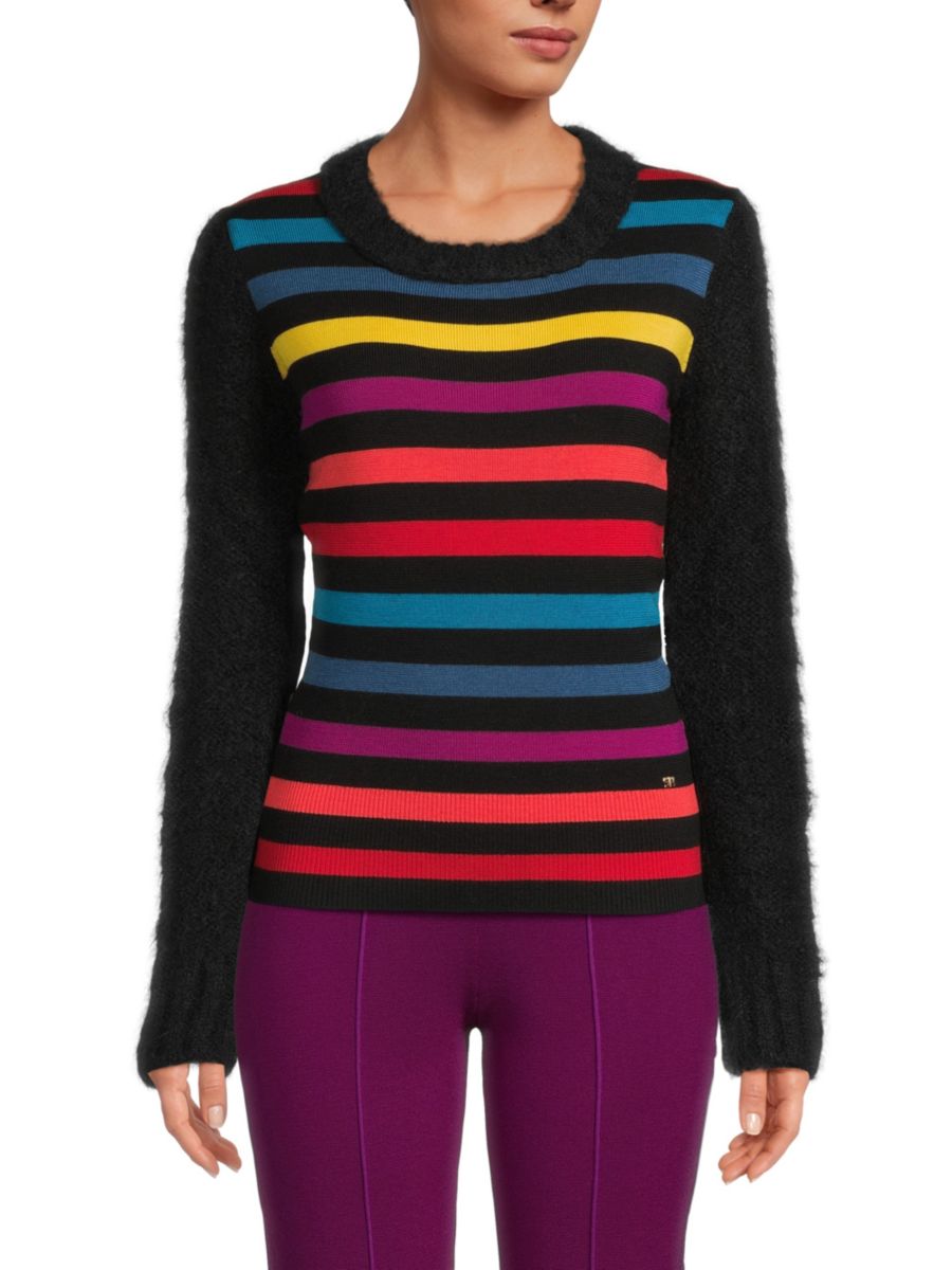 

Полосатый свитер из смеси натуральной шерсти Sonia Rykiel, черный мульти