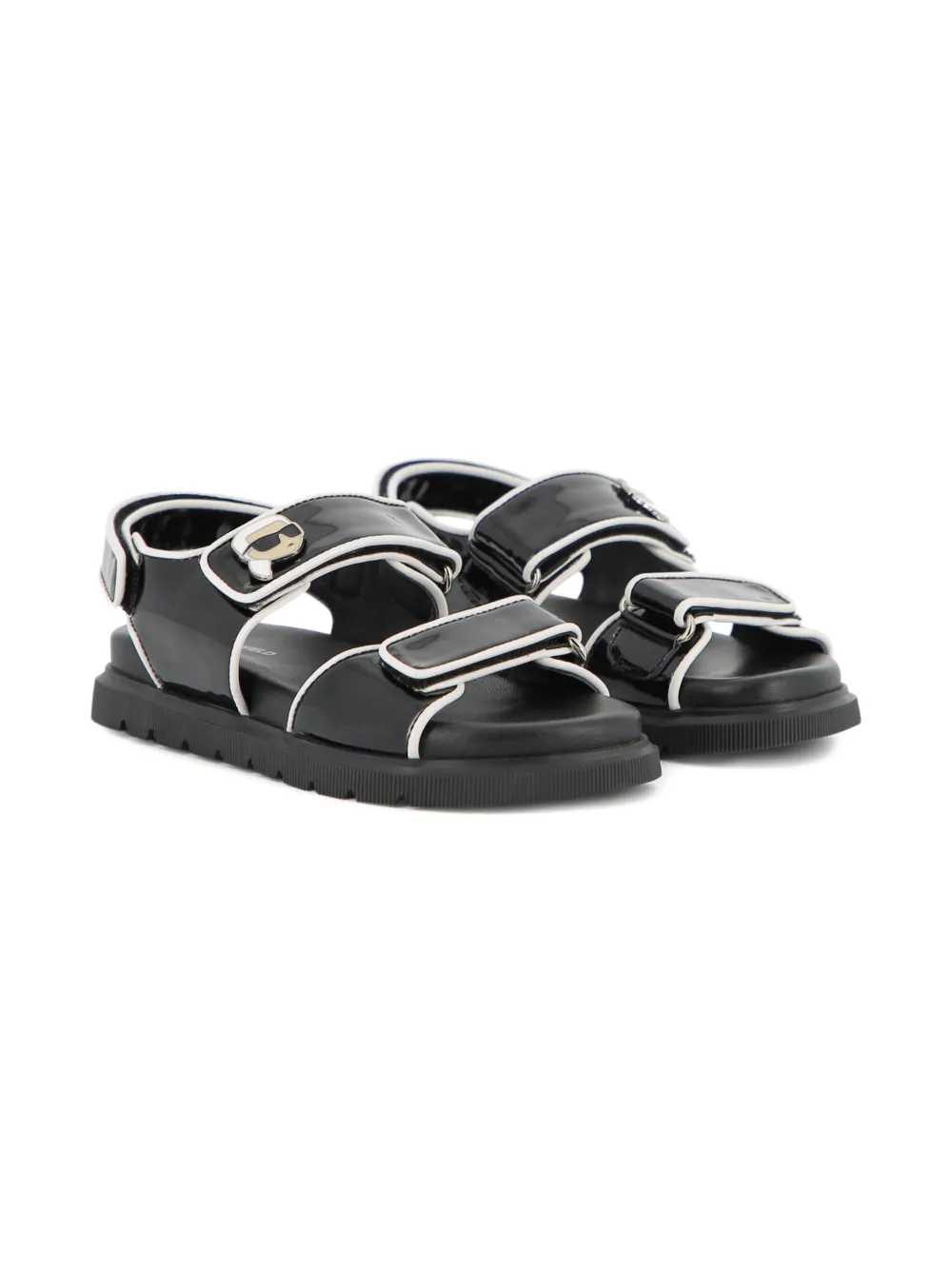 Босоножки на липучках Karl Lagerfeld Kids, черный