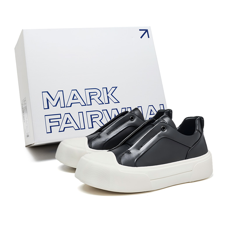 

Противоскользящие, износостойкие, легкие, дышащие, удлиняющие рост низкие скейтбордистские кроссовки для мужчин Fairwhale, черный[men's box]