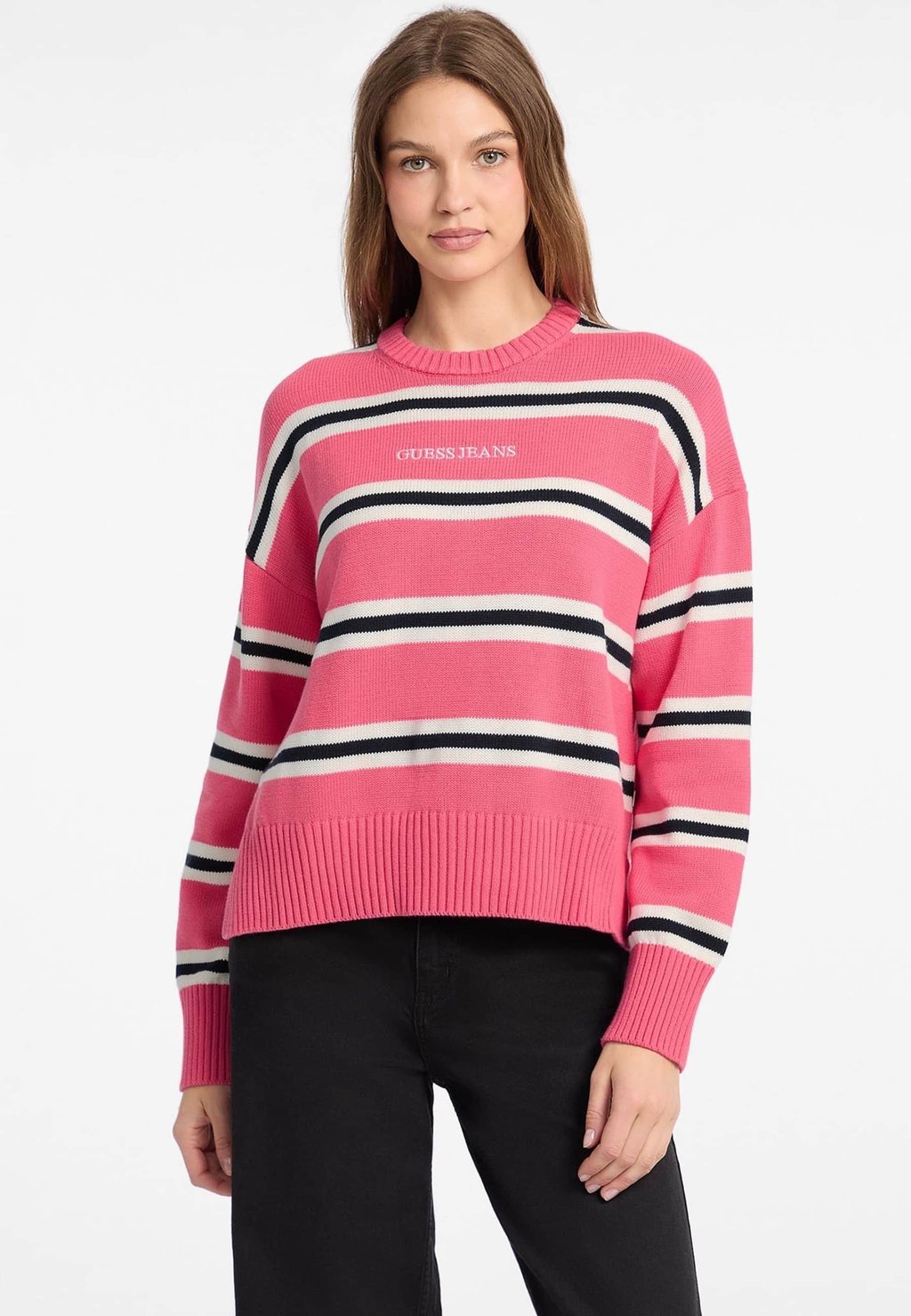 

Свитер STRIPED Guess Jeans, цвет Mehrfarbe Rose
