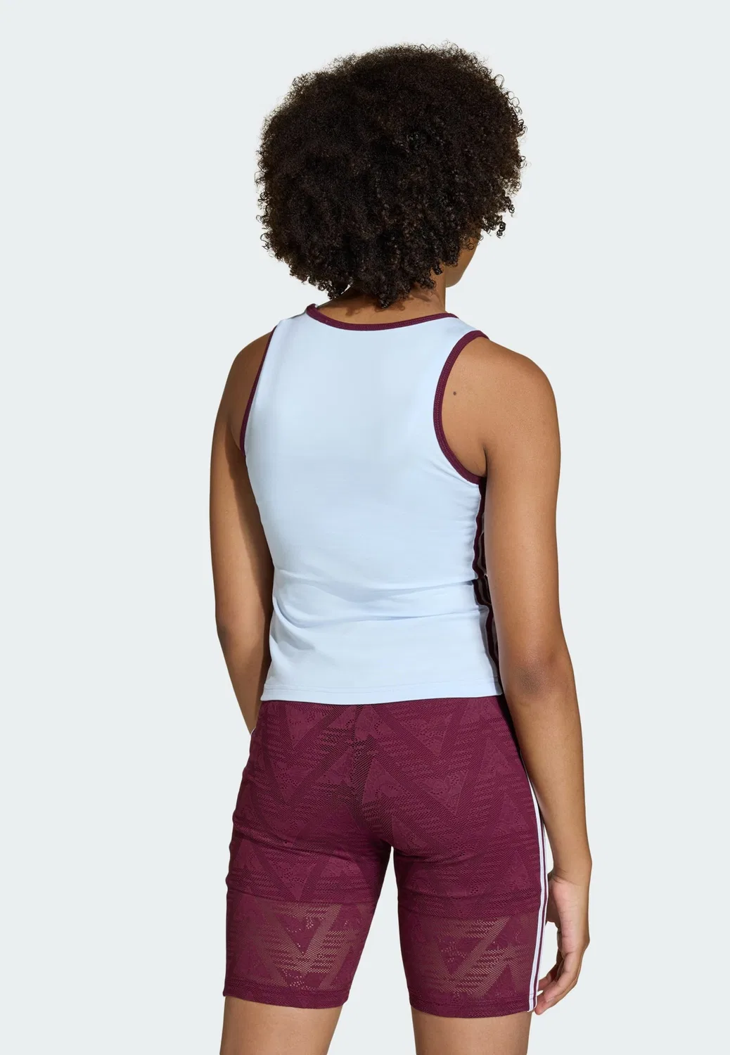 Топ Adidas Originals Top Adicolor светло-голубого цвета — фото 3