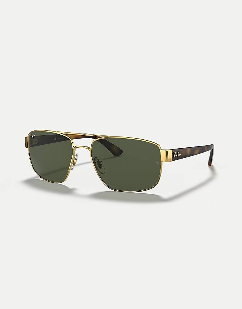 

Ray-Ban - Rb3663 - Золотые солнцезащитные очки неправильной формы с зелеными линзами
