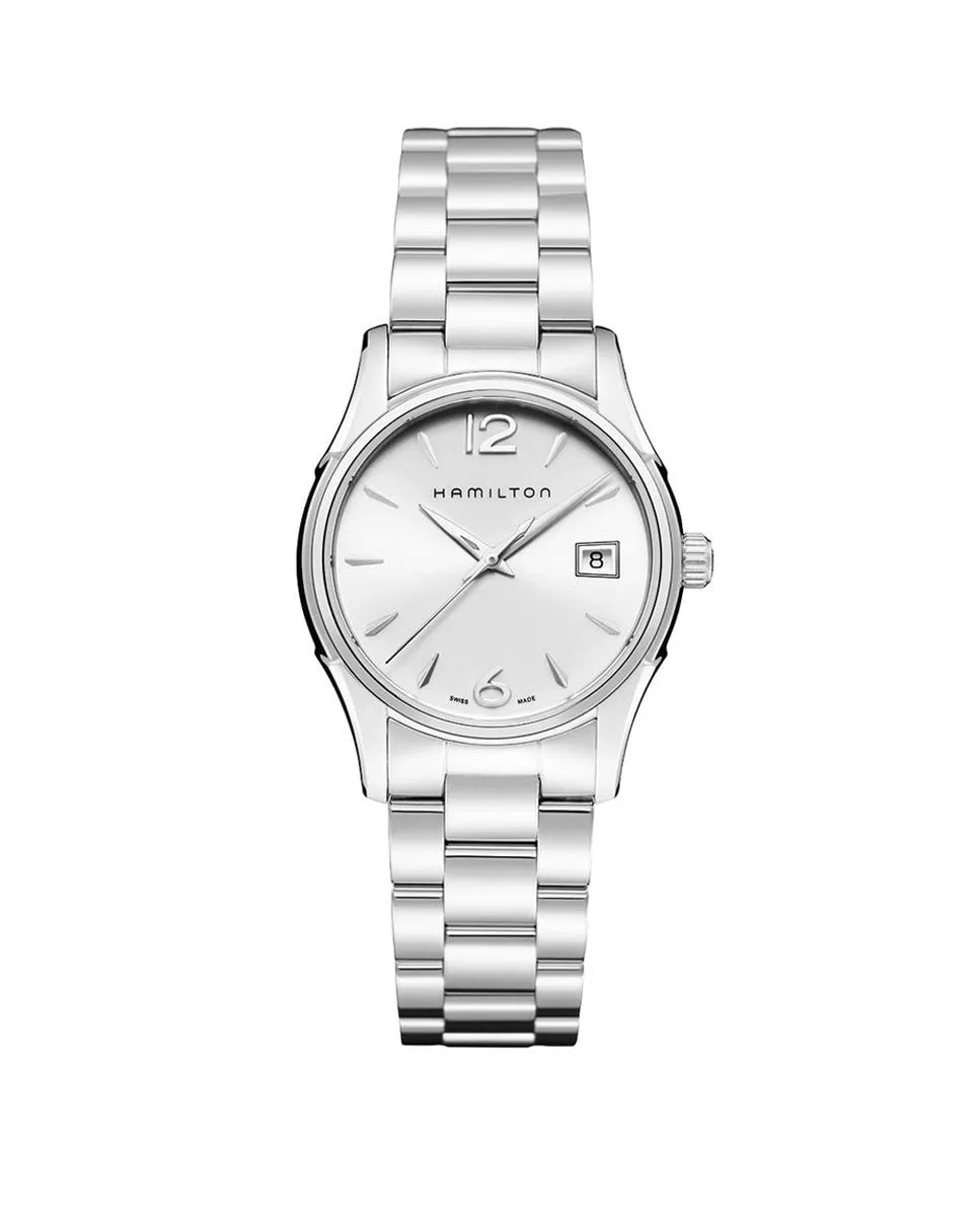 

Женские часы Jazzmaster Lady 34 мм из стали H32351115 с календарем Hamilton, серебряный