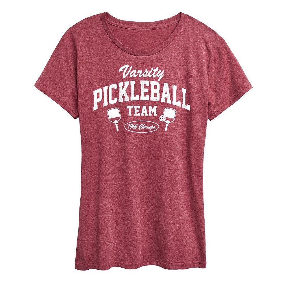

Футболка Plus с рисунком Pickleball Varsity, цвет Heather Dark Red