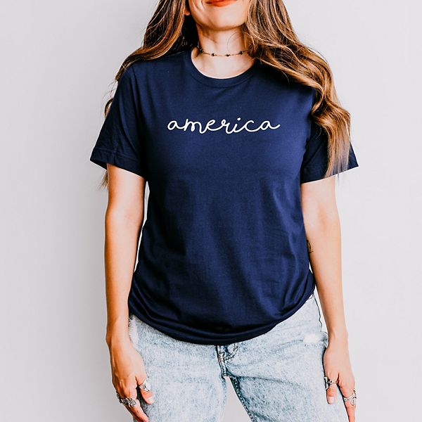 

Футболка America cursive с коротким рукавом Simply Sage Market, Зеленый, Футболка America cursive с коротким рукавом Simply Sage Market