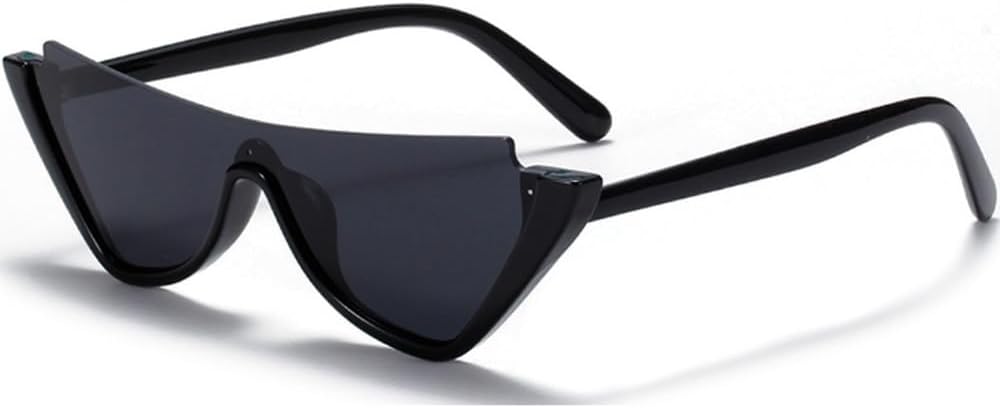 

Солнцезащитные очки «кошачий глаз» для женщин и мужчин, ретро-стиль, полуободковые солнцезащитные очки, женские очки с защитой от УФ-излучения UV400 для активного отдыха generic, Black Grey