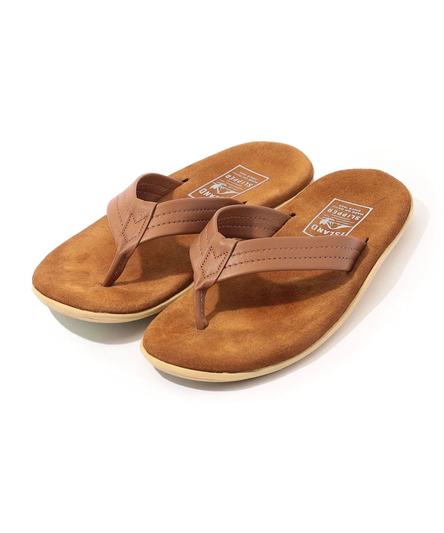 Кожаные сандалии-вьетнамки ISLAND SLIPPER PT202 Tomorrowland Goods, 45 Camel