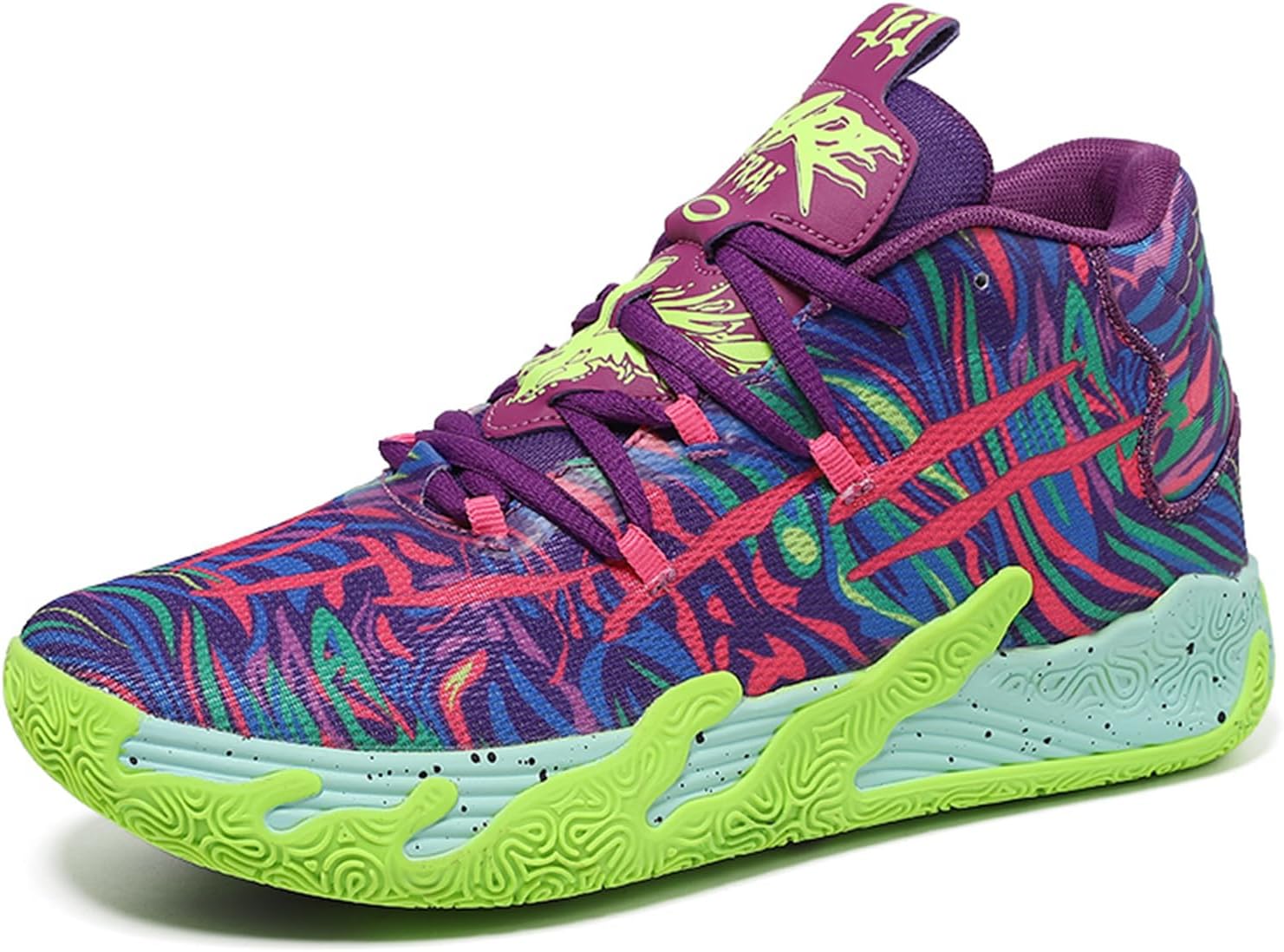 

Мужские модные высокие кроссовки на шнуровке для баскетбола, легкие, противоскользящие, повседневные кроссовки для тенниса, прогулок и волейбола (Цвет, 7.5) Empressstride, 7.5 Color