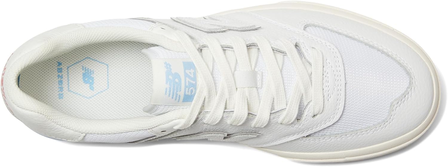 Кроссовки New Balance Unisex-Adult 574 Vulc, белый/голубой — фото 2