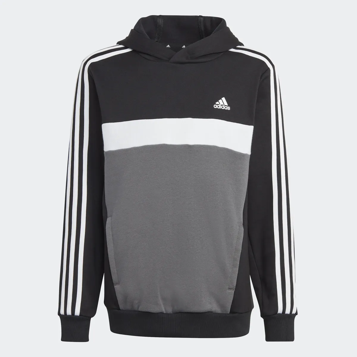 

Толстовка Adidas Sportswear с капюшоном "TIBERIO 3STRIPES COLORBLOCK KIDS HOODIE", белый