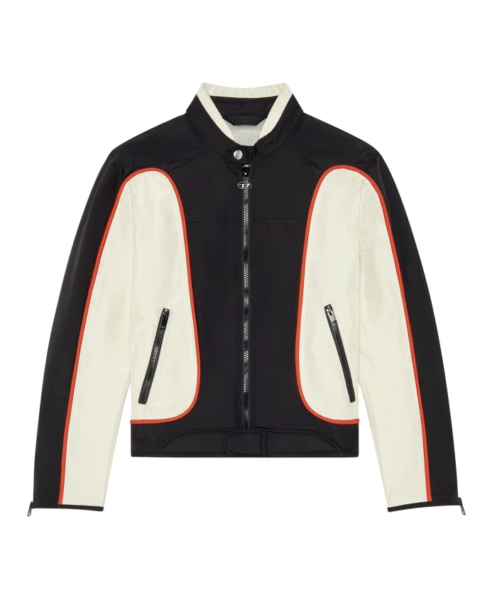 

Байкерская куртка из нейлона с цветными блоками. Diesel, мультиколор