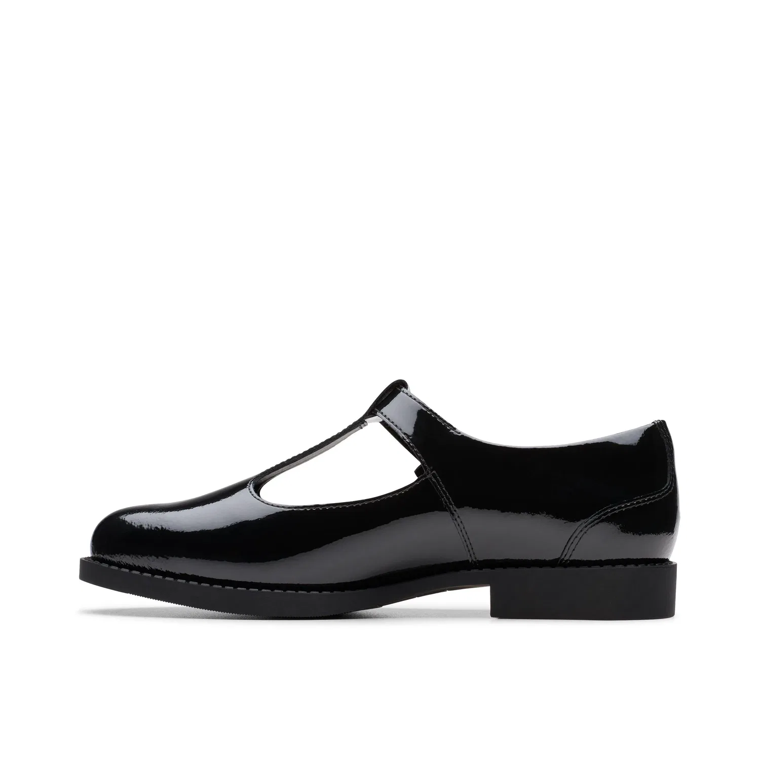 Туфли T-Bar из лакированной кожи Clarks, черный — фото 2