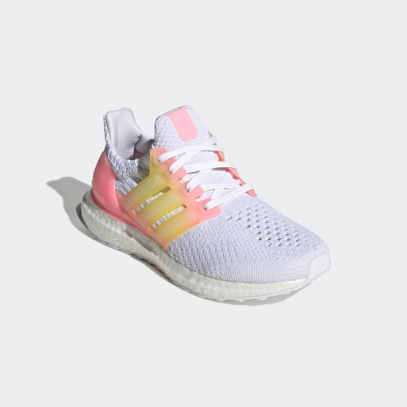 Беговые кроссовки Adidas Unisex-Child Ultraboost 5.0 DNA (для больших детей), белый/розовый/светло-розовый — фото 4