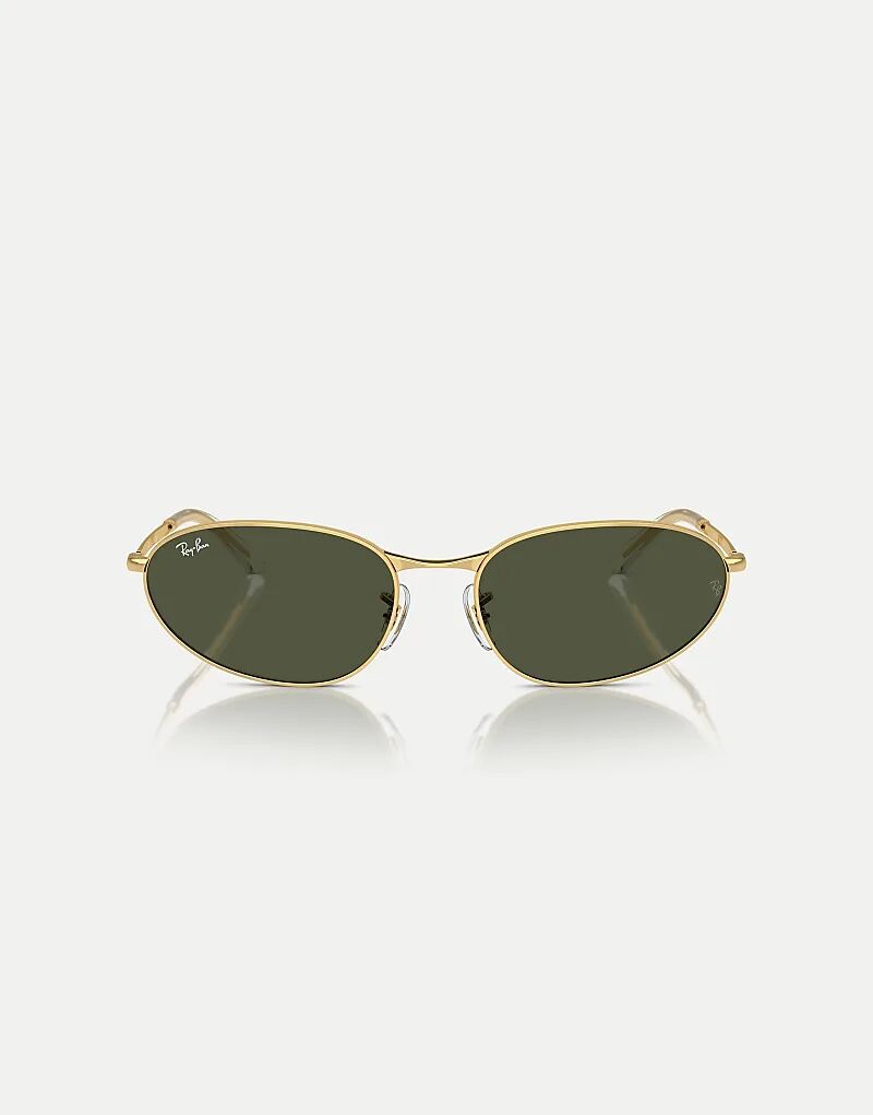 

Солнцезащитные очки Ray-Ban Rb3734 необычной формы с зелеными линзами в цвете Arista Gold