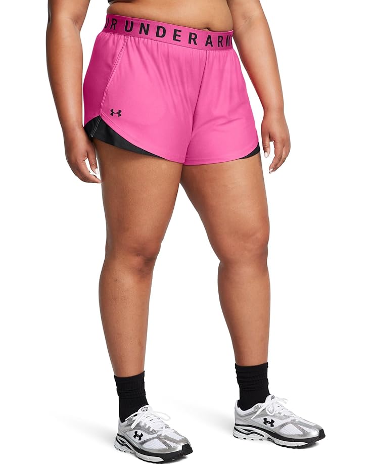 

Шорты Under Armour Plus Size Play Up 3.0 Shorts, цвет Astro Pink/Black/Black