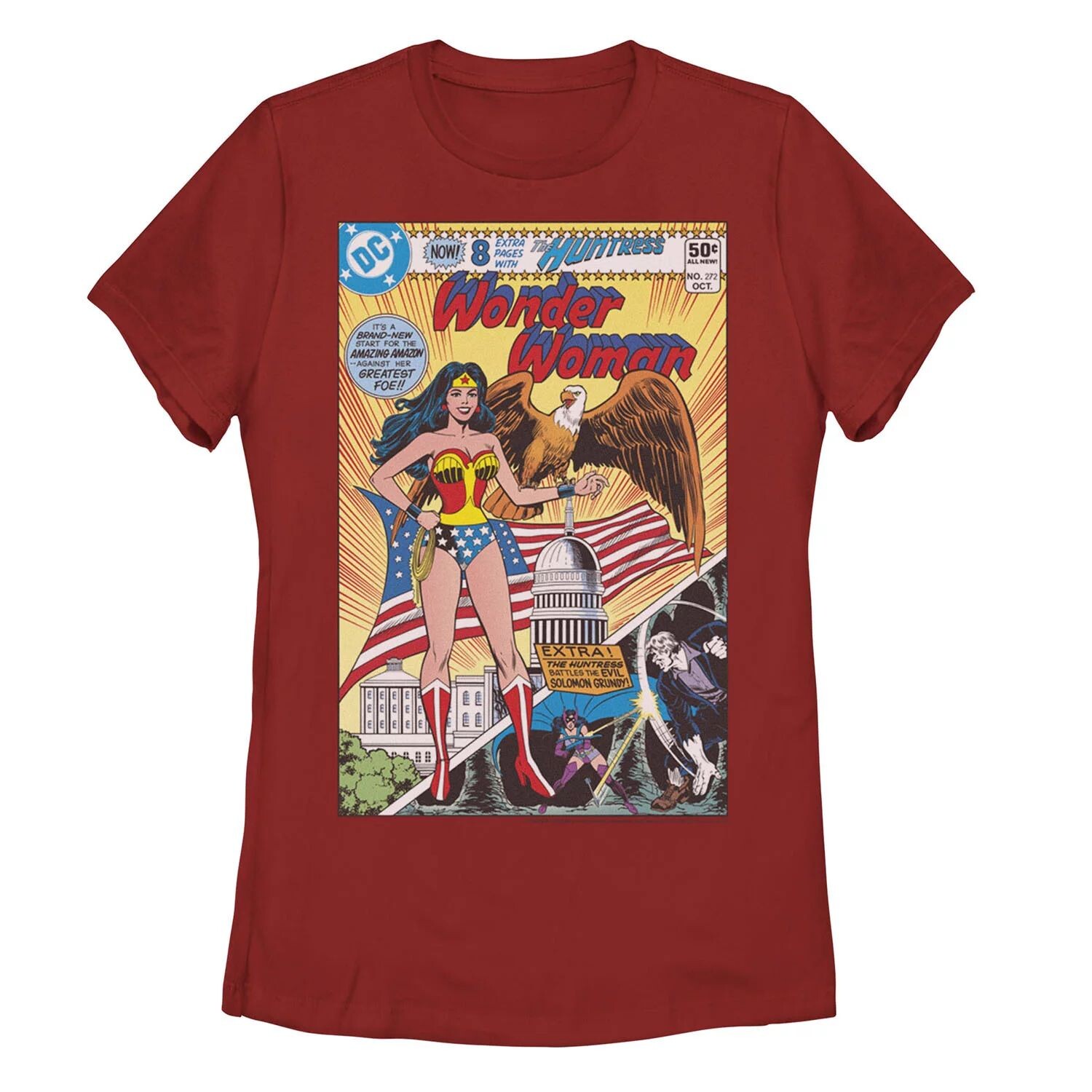 

Детская футболка DC Comics Wonder Woman с винтажной обложкой комиксов и графическим рисунком Licensed Character