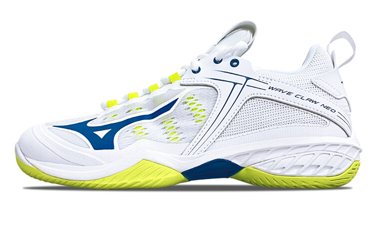 Кроссовки для бадминтона Claw Badminton унисекс с низким верхом, белые/флуоресцентно-зеленые Mizuno