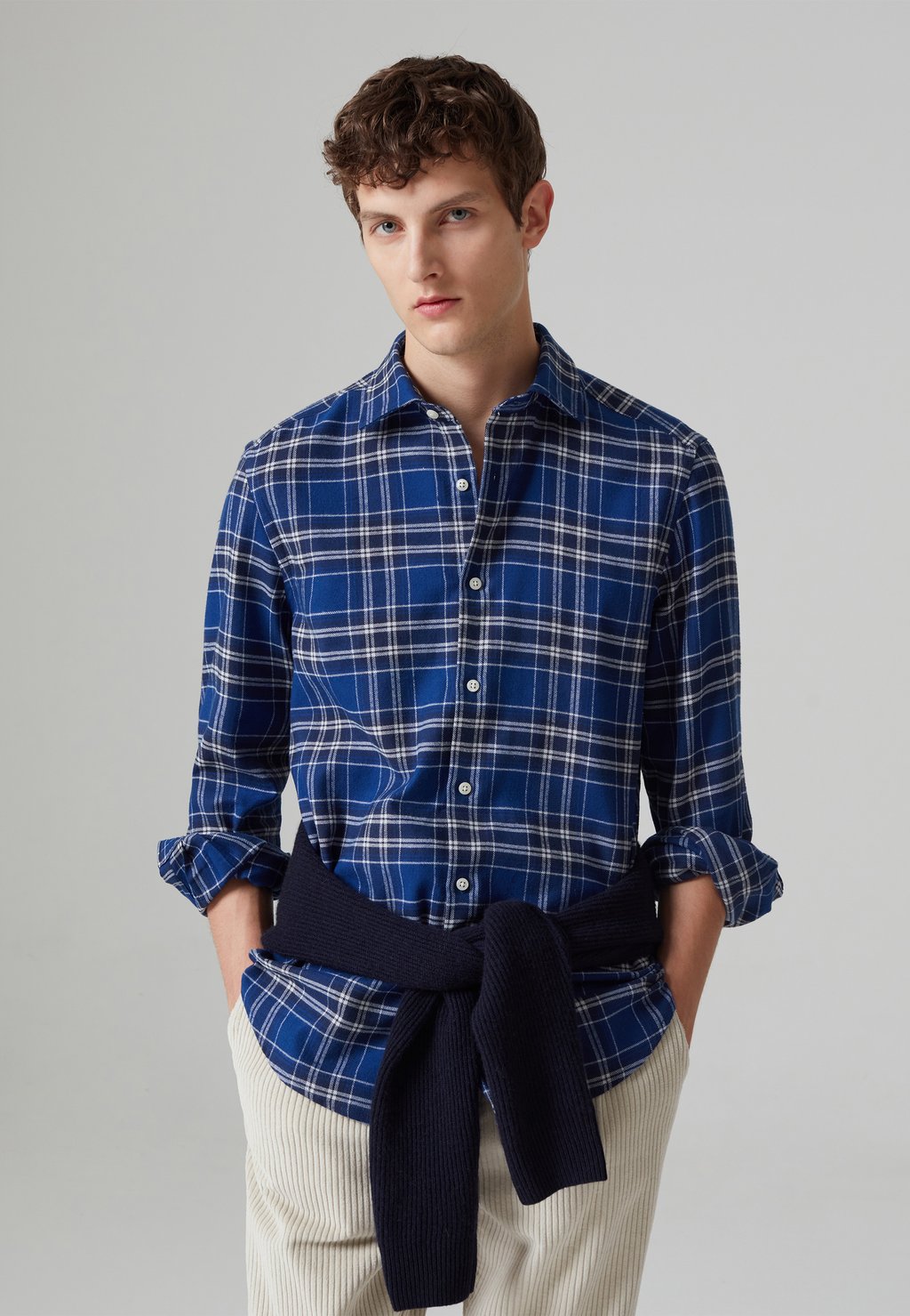 

Рубашка CHECK PATTERN PIOMBO, белый