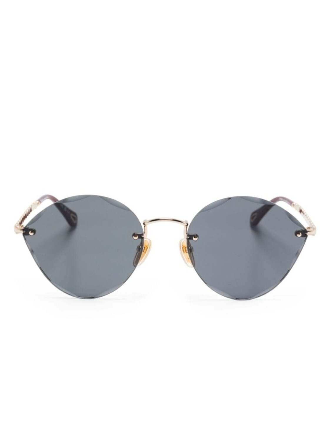 

Chloé Eyewear солнцезащитные очки в геометричной оправе, золотой
