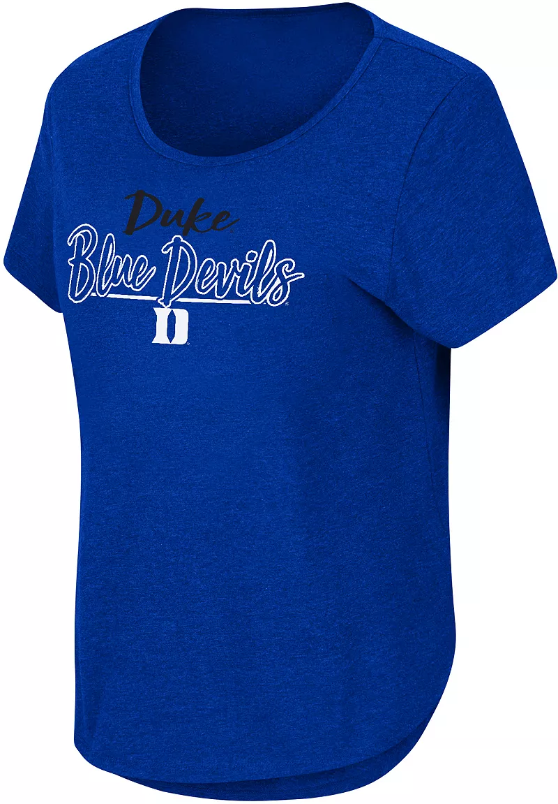 

Женская футболка Colosseum Duke Blue Devils Duke Blue с закругленным краем