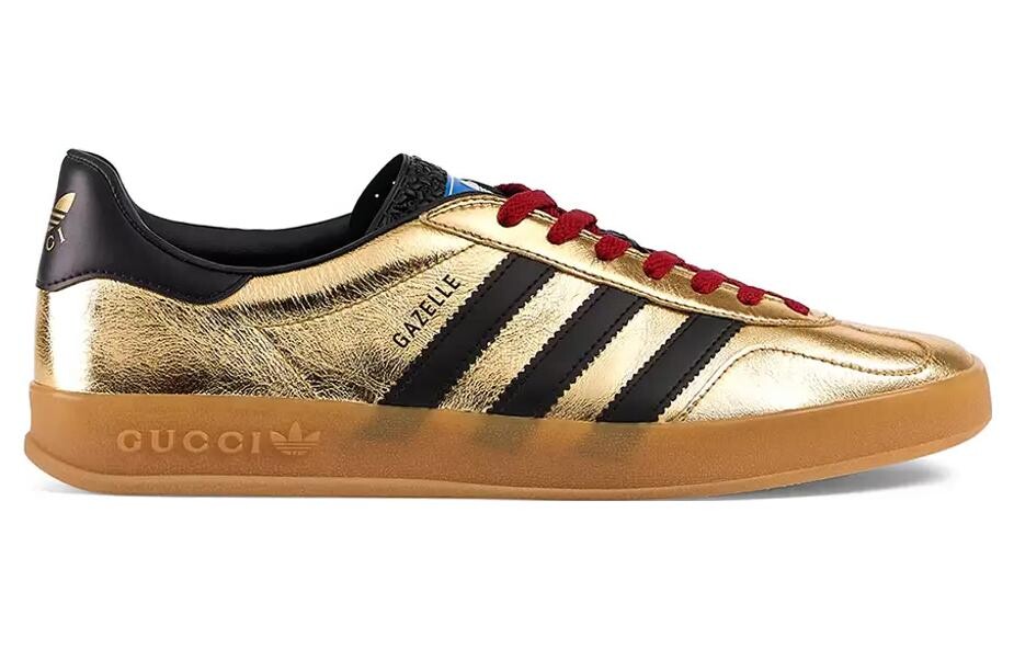 Кроссовки женские Gucci Gazelle, золотой — фото 2
