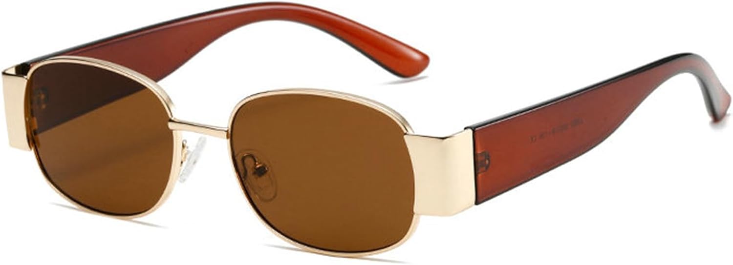 

Женские винтажные овальные солнцезащитные очки в стиле панк от Helena, модные градиентные зеркальные очки с защитой от УФ-излучения UV400, мужские двухцветные очки S68, C7